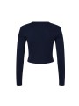 BELLA-CANVAS WOMEN'S MICRO RIB LONG SLEEVE BABY TEE solid navy blend personnalisable