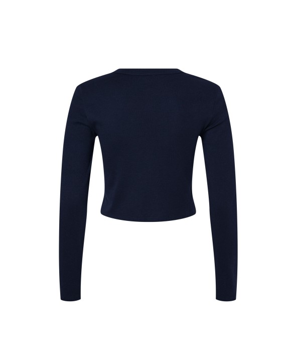T-shirt BELLA-CANVAS WOMEN'S MICRO RIB LONG SLEEVE BABY TEE voor bedrukking &amp; borduring