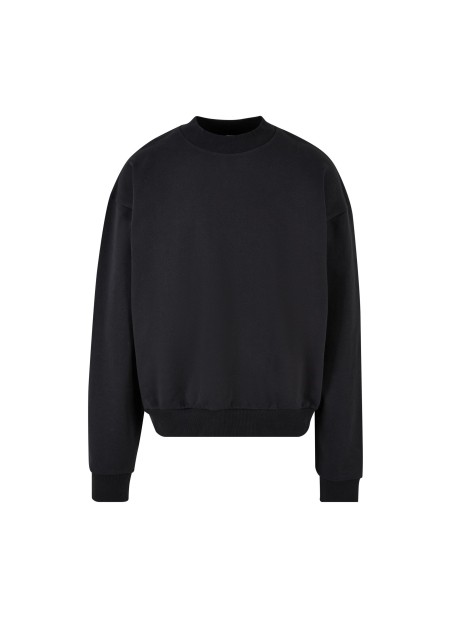 BUILD YOUR BRAND ULTRA HEAVY COTTON CREWNECK noir personnalisable