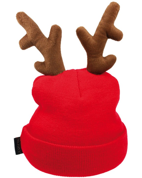 Muts, Sjaal & Wanten L-MERCH Reindeer Knitted Hat voor bedrukking &amp; borduring