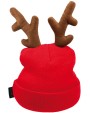 L-MERCH Reindeer Knitted Hat Mütze, Schal & Handschuh personalisierbar