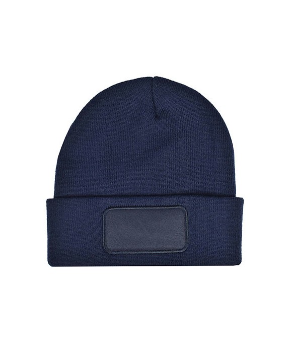 L-MERCH rPET Beanie With Label Mütze, Schal & Handschuh personalisierbar