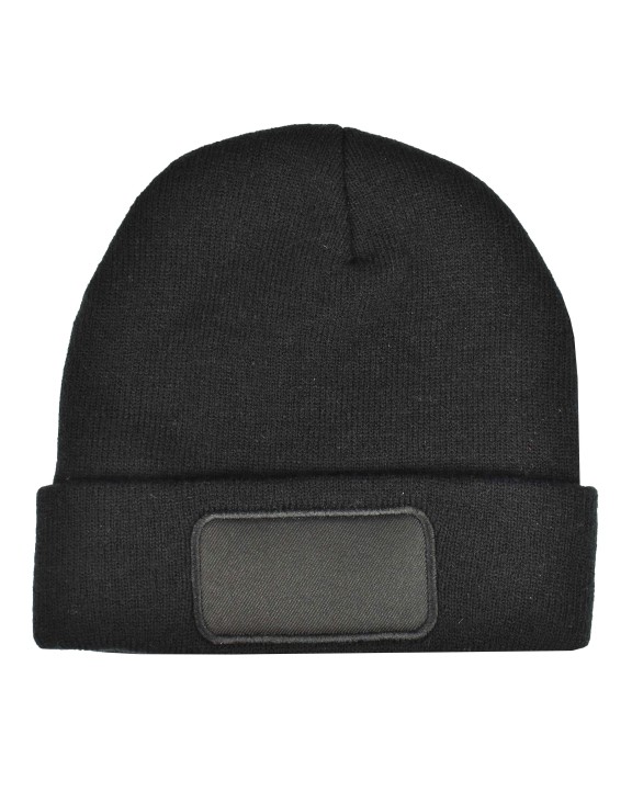 L-MERCH rPET Beanie With Label Mütze, Schal & Handschuh personalisierbar