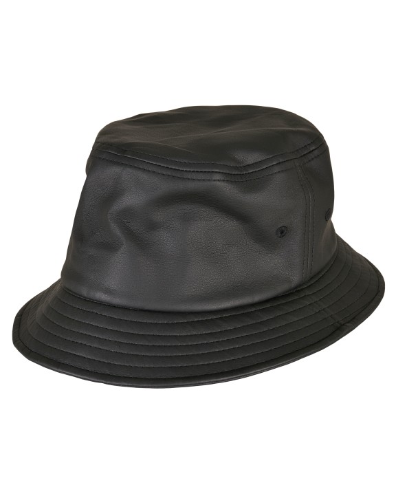 FLEXFIT Imitation Leather Bucket Hat Bob-Muetze personalisierbar
