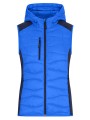 JAMES & NICHOLSON Ladies´ Hybrid Vest bleu/bleu foncé personnalisable