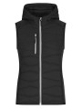 JAMES & NICHOLSON Ladies´ Hybrid Vest noir/noir personnalisable