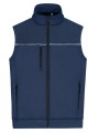 JAMES & NICHOLSON Hybrid Workwear Vest Bleu marine/ bleu marine personnalisable