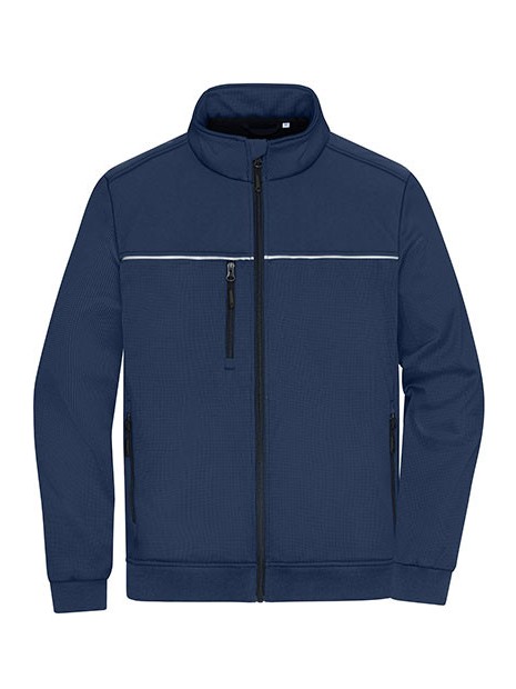 JAMES & NICHOLSON Hybrid Workwear Jacket Bleu marine/ bleu marine personnalisable