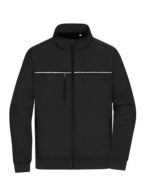 JAMES & NICHOLSON Hybrid Workwear Jacket carbon/black personnalisable