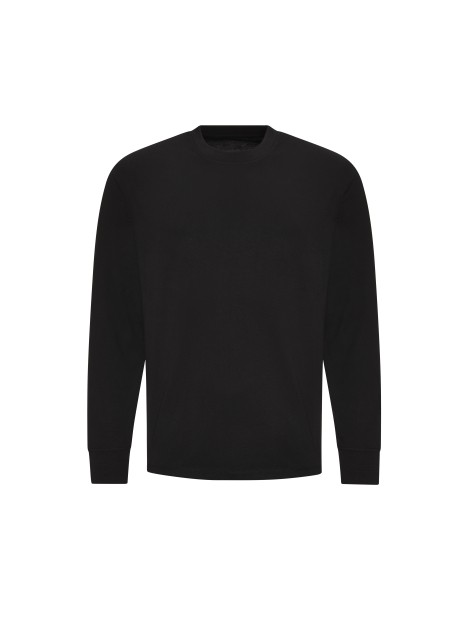 AWDIS OVERSIZE 100 LONG SLEEVE T noir profond personnalisable