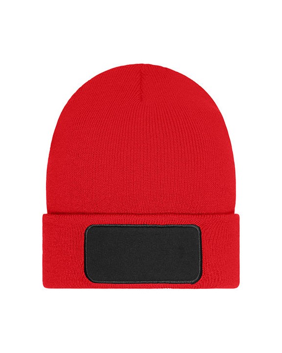 MYRTLE BEACH Beanie with Patch - Thinsulate Mütze, Schal & Handschuh personalisierbar