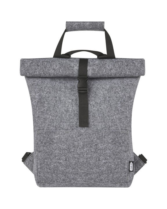 L-MERCH Felt Roll-Top Bike Backpack Tasche personalisierbar