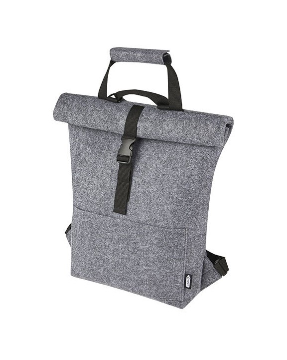 L-MERCH Felt Roll-Top Bike Backpack Tasche personalisierbar