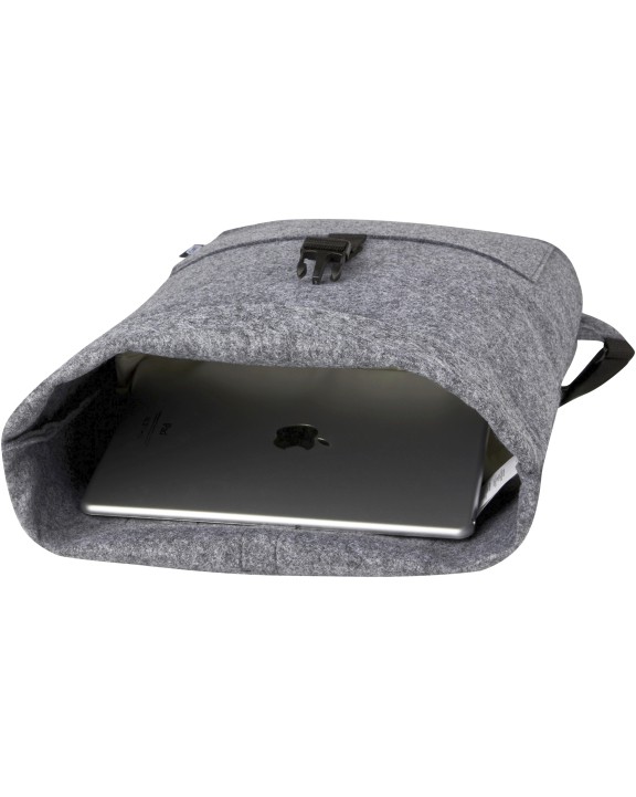 L-MERCH Felt Roll-Top Bike Backpack Tasche personalisierbar