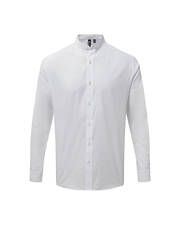PREMIER Men´s Banded Collar Grandad Long Sleeve Shirt Hemd personalisierbar