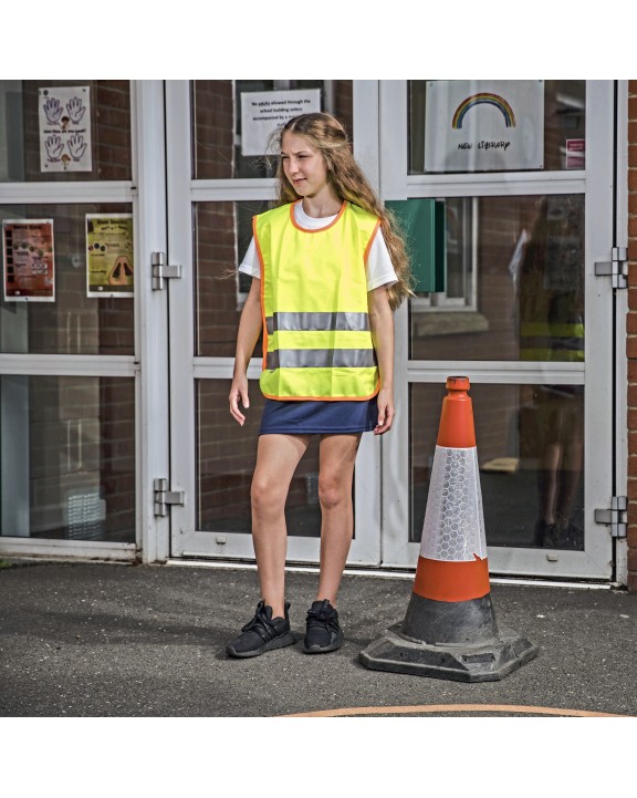 RESULT R212J Fluo overgooier kinderen Warnweste personalisierbar