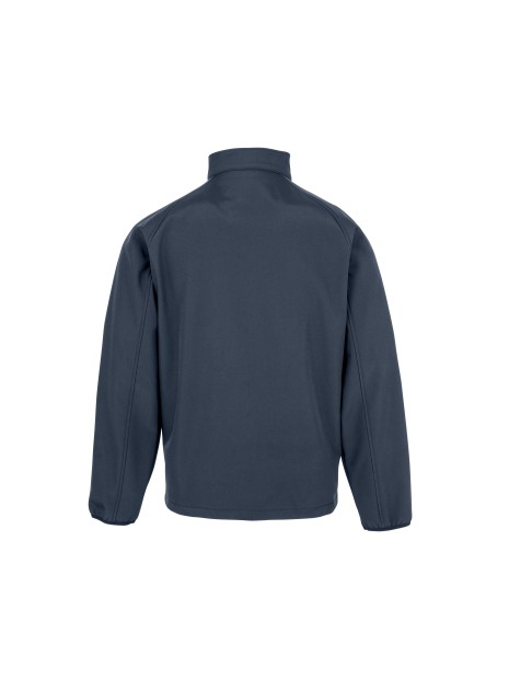 RESULT RECYCLED 2-LAYER PRINTABLE JUNIOR SOFTSHELL JACKET bleu marine personnalisable