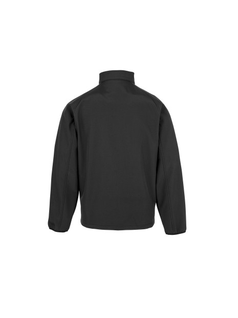 RESULT RECYCLED 2-LAYER PRINTABLE JUNIOR SOFTSHELL JACKET noir personnalisable