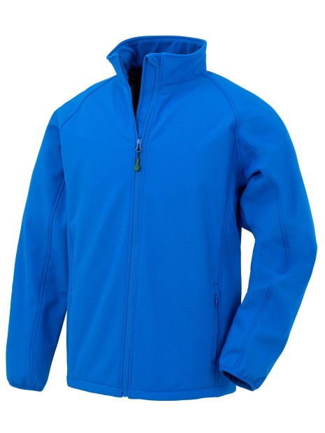RESULT RECYCLED 2-LAYER PRINTABLE JUNIOR SOFTSHELL JACKET bleu royal personnalisable