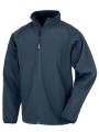 RESULT Recycled 2-Layer Printable Youth Softshell Jacket bleu marine personnalisable