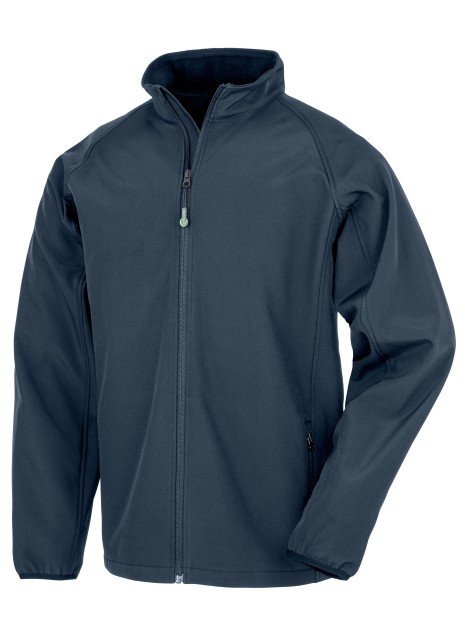 RESULT Recycled 2-Layer Printable Youth Softshell Jacket bleu marine personnalisable