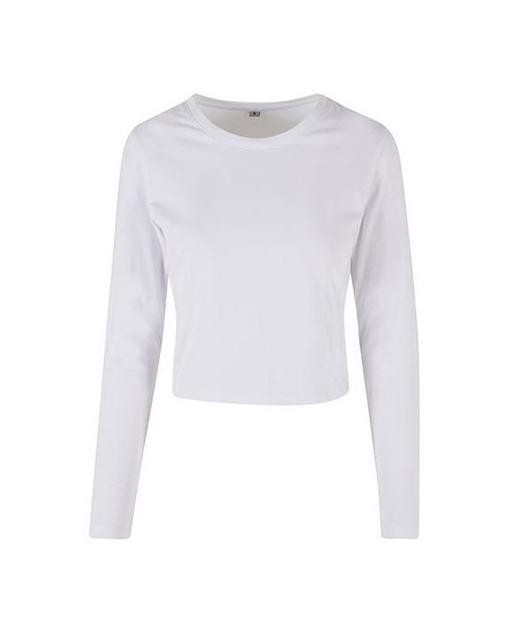 BUILD YOUR BRAND Ladies Short Longsleeve Tee T-Shirt personalisierbar