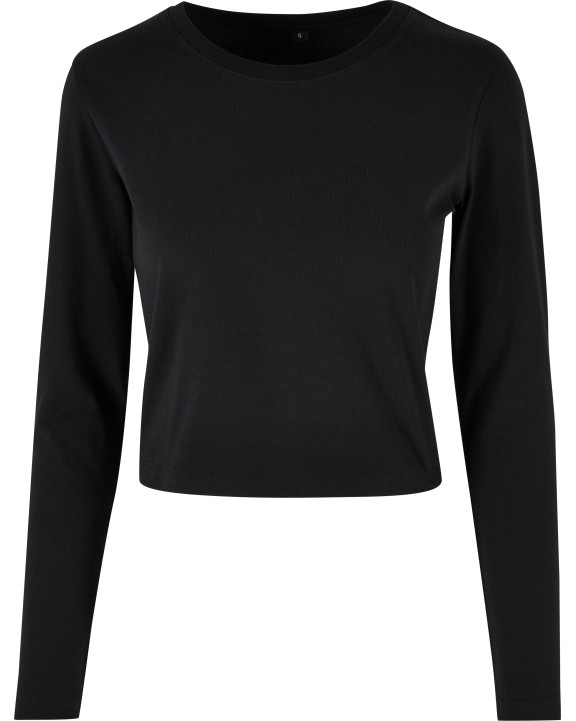T-shirt BUILD YOUR BRAND Ladies Short Longsleeve Tee voor bedrukking &amp; borduring