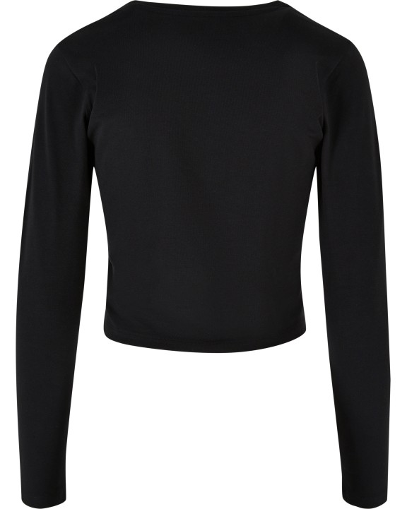 T-shirt BUILD YOUR BRAND Ladies Short Longsleeve Tee voor bedrukking &amp; borduring