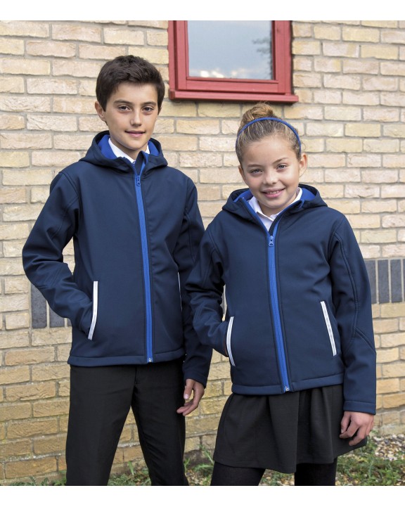 Softshell personnalisable RESULT Youth TX Performance Hooded Soft Shell Jacket