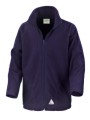 RESULT Junior Microfleece Jacket bleu marine personnalisable