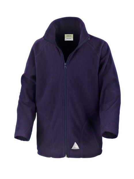 RESULT Junior Microfleece Jacket bleu marine personnalisable