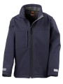 RESULT Junior Classic Soft Shell Jacket bleu marine personnalisable