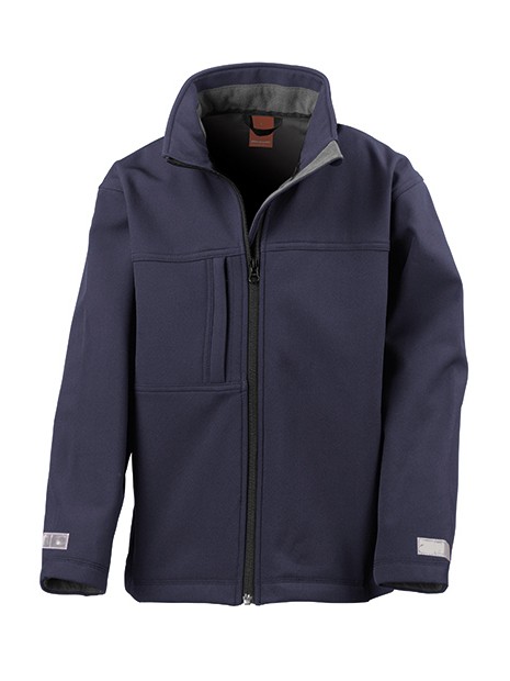 RESULT Junior Classic Soft Shell Jacket bleu marine personnalisable