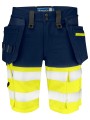 PROJOB 6580 SHORTS EN ISO 20471 CLASSE 1 jaune/bleu marine personnalisable