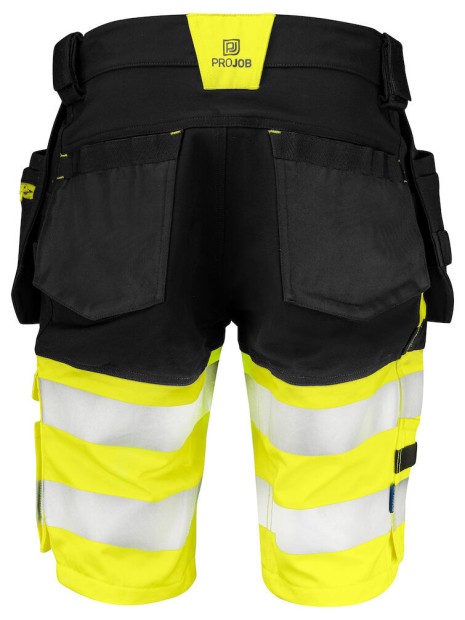 PROJOB 6580 SHORTS EN ISO 20471 CLASSE 1 jaune/noir personnalisable