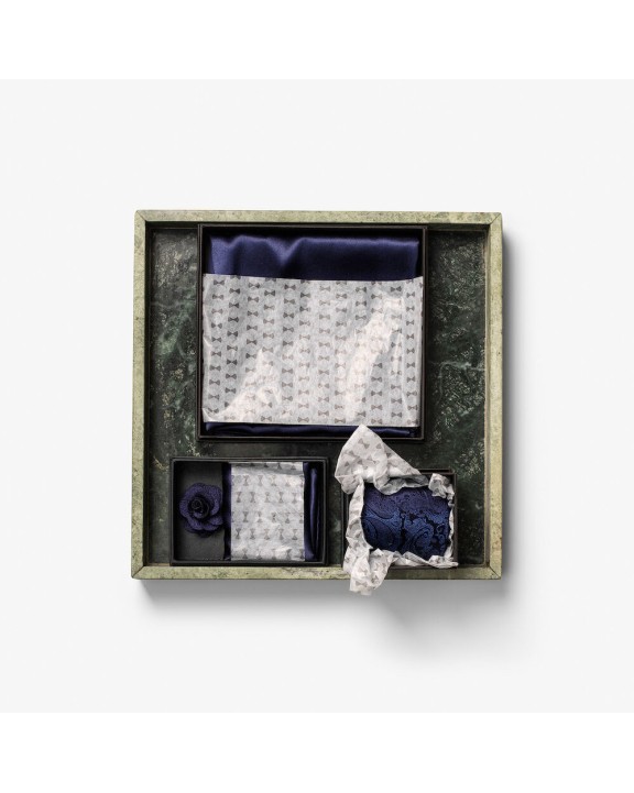 J. HARVEST & FROST Solid Hankie & Lapel Pin With Giftbox Hemd personalisierbar