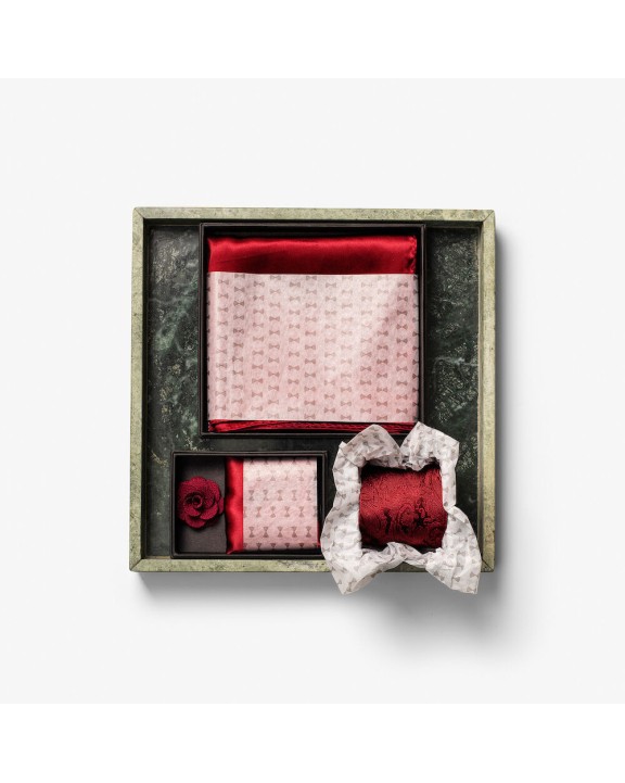 J. HARVEST & FROST Solid Hankie & Lapel Pin With Giftbox Hemd personalisierbar