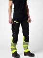 Pantalons à personnaliser PROJOB 6538 PANTALON DE SERVICE STRETCH FEMME EN ISO 20471 CLASSE 1 jaune/noir