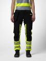 Pantalons à personnaliser PROJOB 6543 PANTALON STRETCH FEMME EN ISO 20471 CLASSE 1 jaune/noir