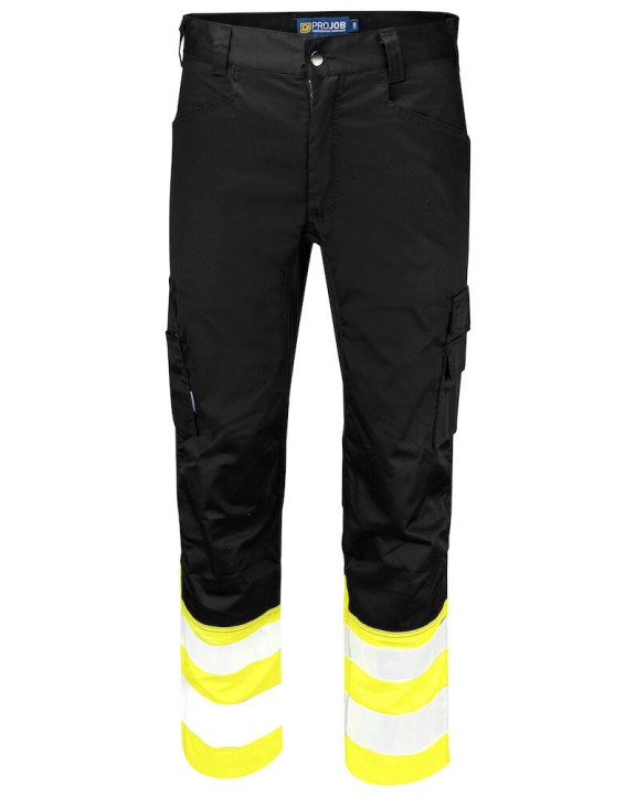Broek PROJOB 6537 SIGNALISATIE STRETCHBROEK MET KNIEZAKKEN EN ISO 20471 KLASSE 1 voor bedrukking &amp; borduring