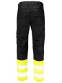 PROJOB 6537 PANTALON DE SERVICE STRETCH EN ISO 20471 CLASSE 1 jaune/noir personnalisable