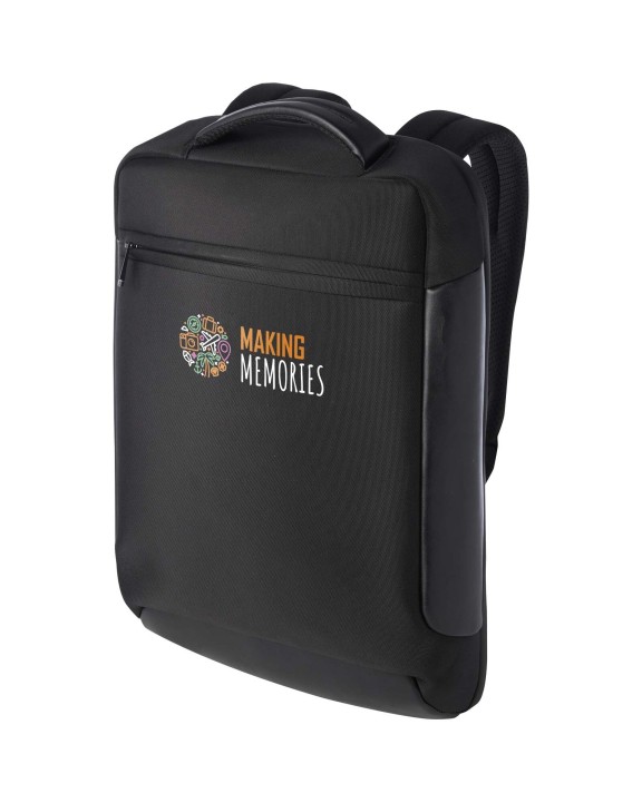 4DO Expedition Pro 15,6" kompakter Laptop-Rucksack GRS Recyclingmaterial 12 L Tasche personalisierbar