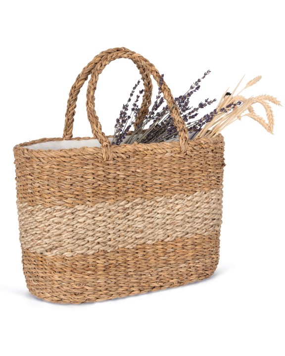 KIMOOD Jutetasche aus Seegras Tasche personalisierbar