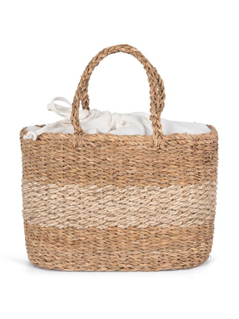 KIMOOD Sac panier en jute et jonc de mer  personnalisable