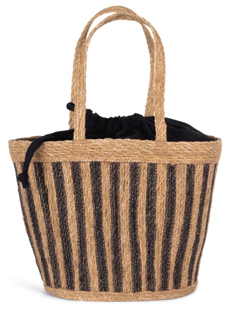 Sacs & Bagagerie à personnaliser KIMOOD Sac panier rayé en jonc de mer 