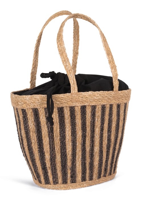 Sac & bagagerie personnalisable KIMOOD Sac panier rayé en jonc de mer