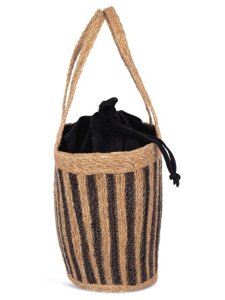 Sacs & Bagagerie à personnaliser KIMOOD Sac panier rayé en jonc de mer 