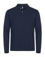 CLIQUE Stretch Premium Polo L/S Poloshirt personalisierbar