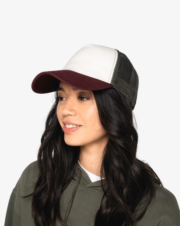 NATIVE SPIRIT Umweltfreundliche Unisex-Trucker-Kappe – 5 Panels Kappe personalisierbar