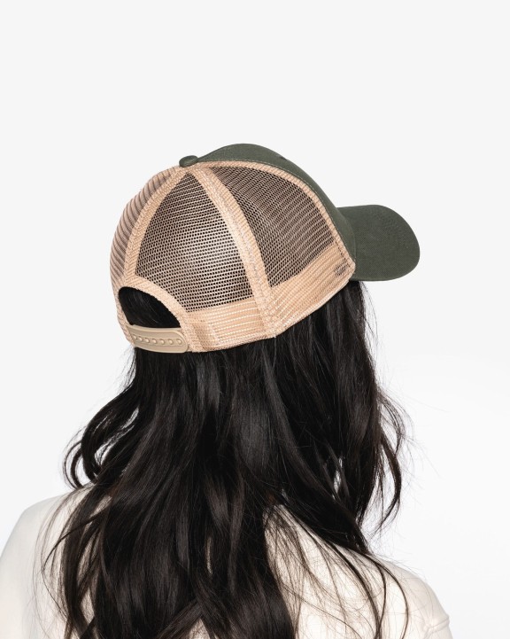 NATIVE SPIRIT Umweltfreundliche Unisex-Trucker-Kappe – 6 Panels Kappe personalisierbar
